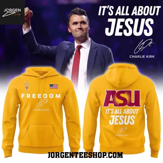 Arizonna State Sun Devil Freedom Jesus Charlie Kirk 2025 Hoodie 3D