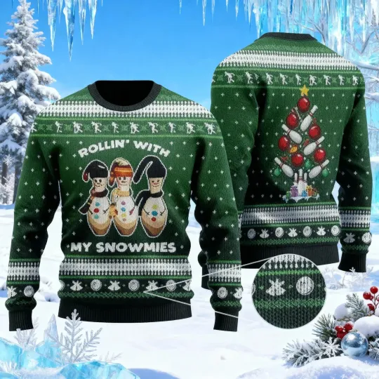 Discover Funny Bowling Ugly Christmas Sweater, Go Strike Holiday Ugly Sweatshirt