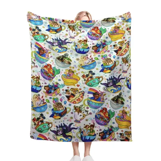 Discover Mickey & Friends Disney Character Blanket,Magic Kingdom Princess Fleece Blanket