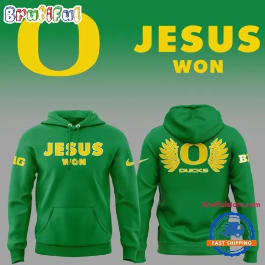 Discover football Football Oregon Duck Football New Design 2025 Jesus W 3D Hoodie