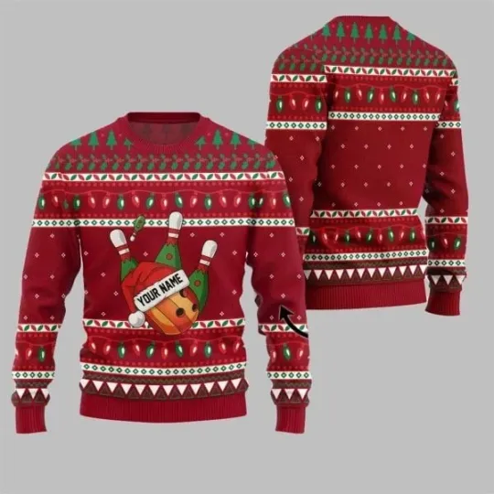 Discover 2025 Christmas Bowling Ugly Christmas Sweater