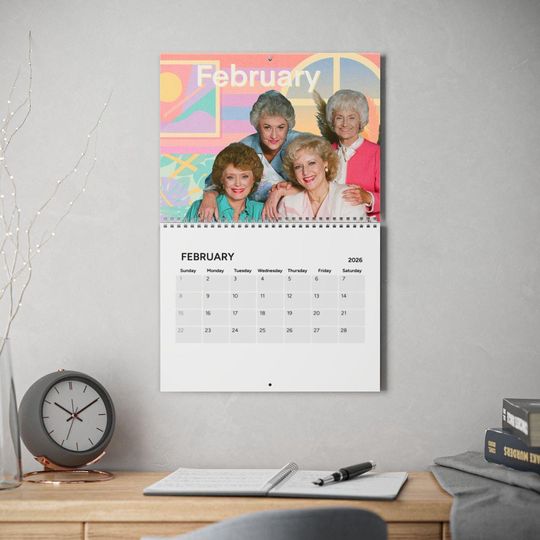 Discover The Stay Golden Calendar (2026) | Rose Blanche Dorothy Sophia Schedule Iconic New Year Month Days Gift For Her For Him Stocking Stuffer