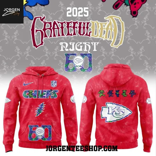 Discover football C.hiefs Grateful *Dead 2025 Grateful Years Hoodie 3D