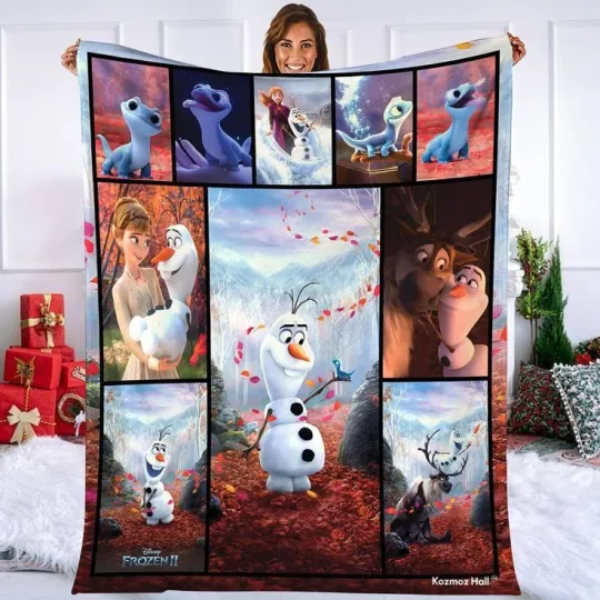 Discover Frozen Olaf Blanket, Olaf Fleece Blanket, Elsa And Olaf Gift, Christmas Xmas