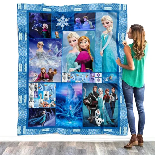 Discover Frozen Fabric Blanket, Frozen Fabric Fleece Warm Soft Blanket Gift For Girls