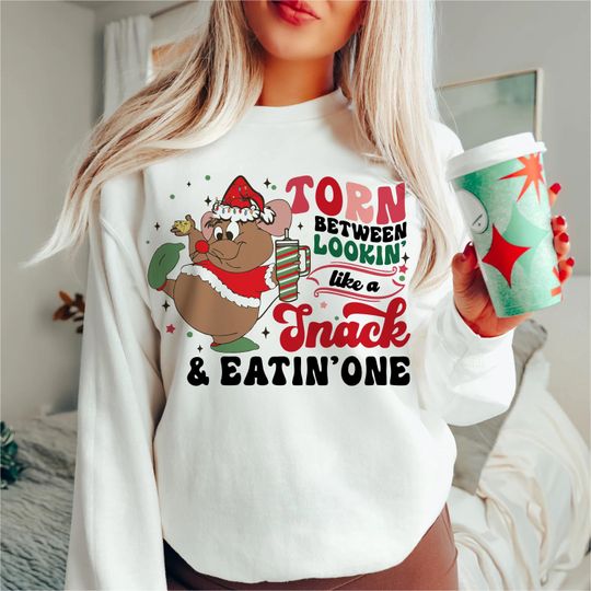 Discover Torn Between Christmas Sweatshirt Svg Funny Sarcastic Sassy Holiday