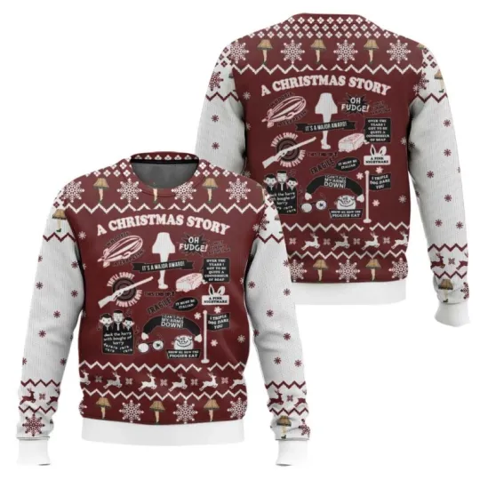 Zeppelinn Leg Lamp A Christmas Story Ugly Christmas Sweater