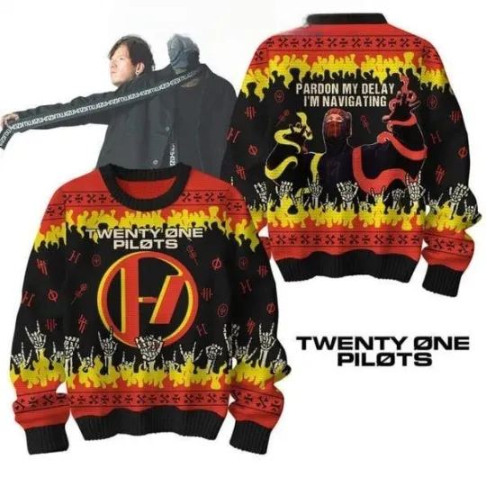 Discover 21 Pilots Pardon My Delay I’m Navigating Ugly Sweater