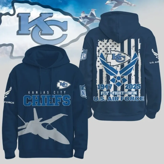 Kansas City Chief U.S. Air Force 78th Anniversary Hoodie 3D All Size