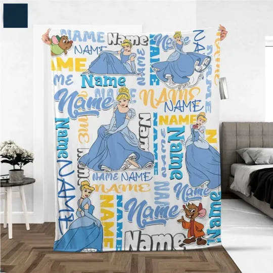 Discover Personalized Cinde Disney Princess Fleece Blanket