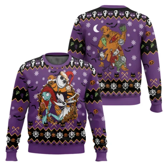 Nightmare Before Christmas Haunted Holidays Ugly Christmas Sweater