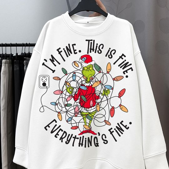 Merry Grin Christmas Cartoon Characters Sweatshirt