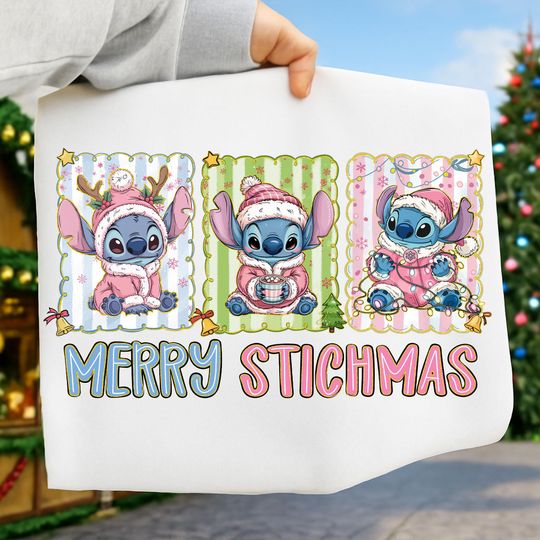 Merry Stitchmas - Cute Blue Alien Christmas for Holiday