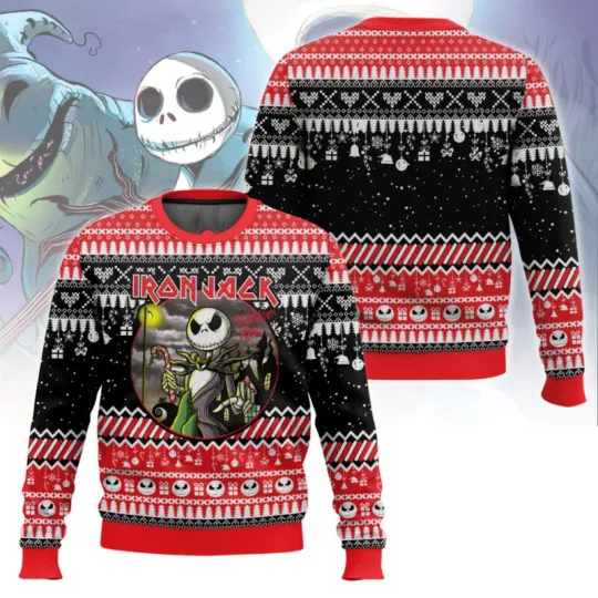 Discover Nightmare Before Christmas Iron Jack Ugly Christmas Sweater
