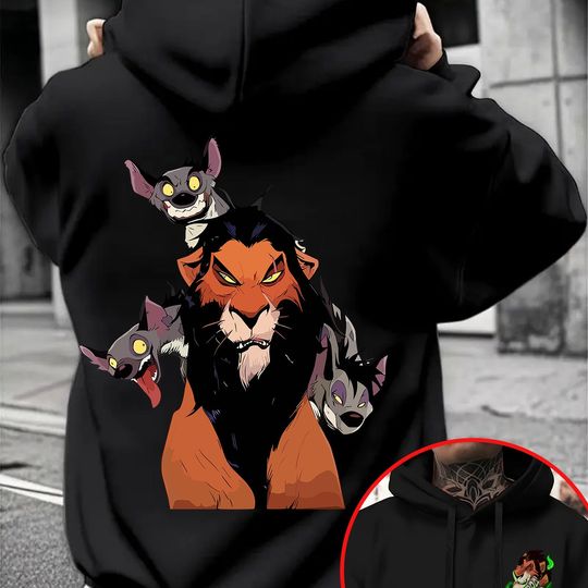 Discover New Disney The Lion King Simba Pattern Men's Hoodie Autumn Winter Casual Unisex Pullover Sweatshirt Tracksuit Clothing Hoody