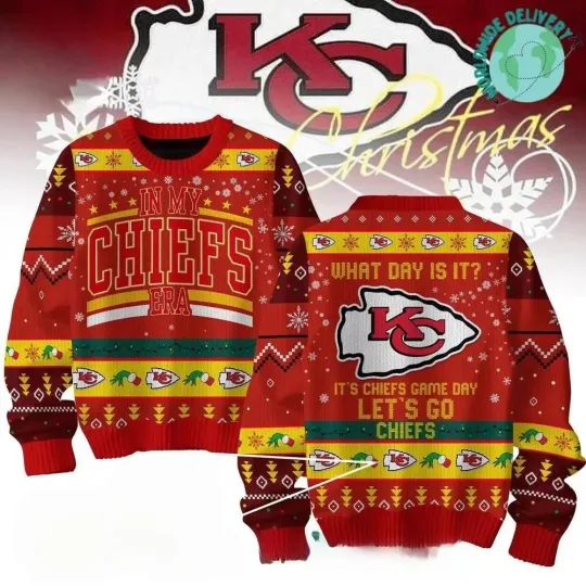 Chiefs In My Chiefs Era Ugly Christmas Sweater