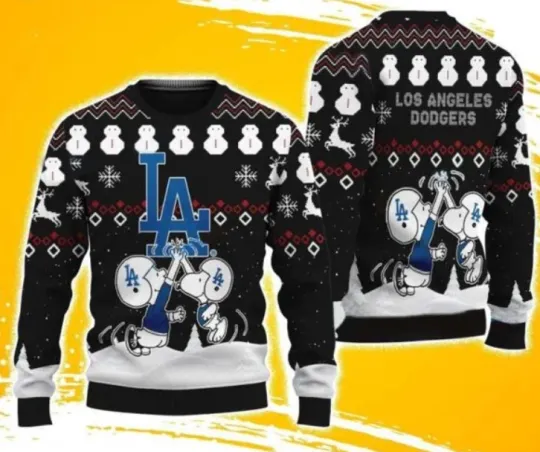 Los Angeles Dodger Snoopyy Charlie Brown Christmas Ugly Sweater