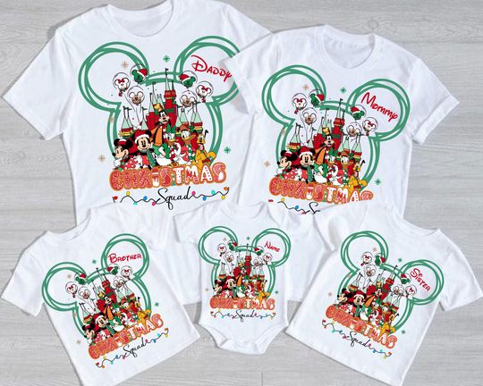 Personalized Christmas Family Png, Mouse and Friends, Christmas Squad Png, Christmas Matching Png, Best Day Ever Png, Digital Download