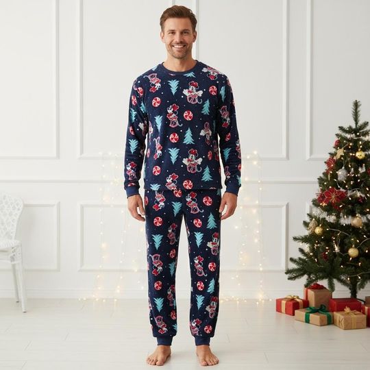 Discover Holiday Long Sleeve Pajamas Set, Festive Christmas Pajamas Family, Holiday Matching Pajamas, Cozy Christmas Gift