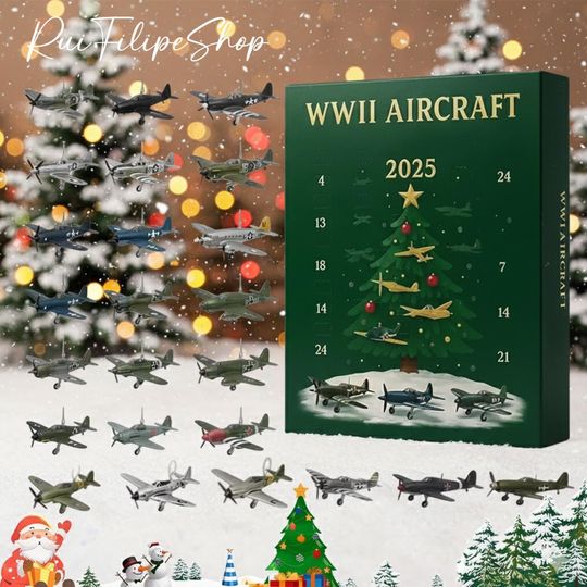 Discover Acrylic Advent Calendar Blind Box Aircraft 2025, 24 Mini Military Plane Models for Collectors and Aviation Enthusiasts