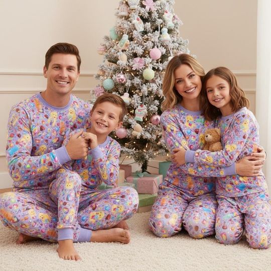 Discover Gingerbread Christmas Family Pajamas, Cute Holiday Pajama Set, Matching Long Sleeve Pajamas, Christmas Gift
