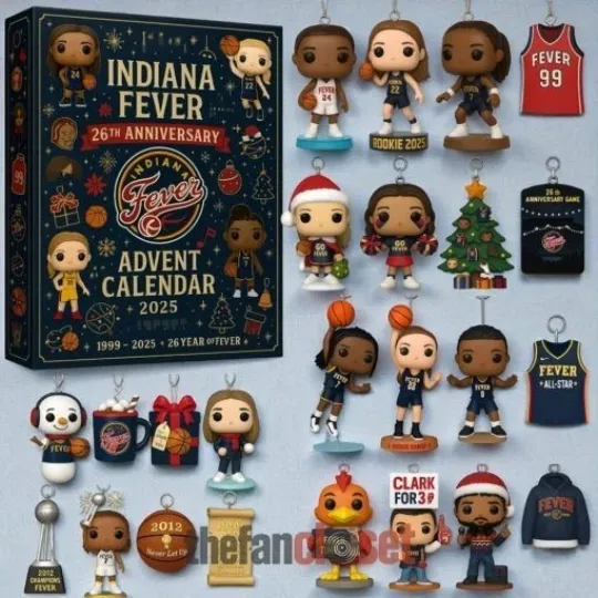 Discover Indiana Fever WNBA Advent Calendar 2025 Christmas Fan Gift