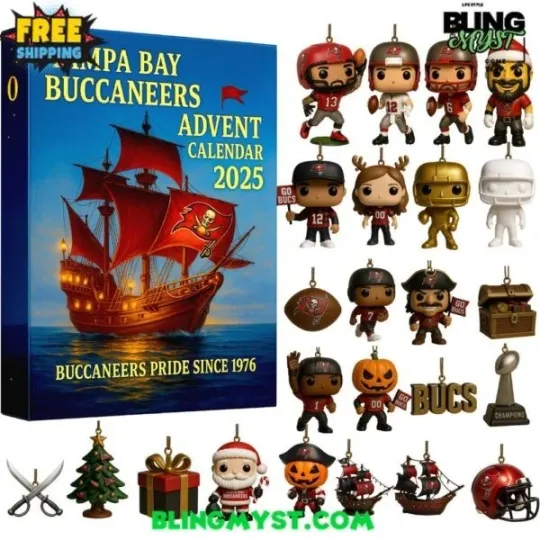 Tampa Bay Buccaneers 49TH ANNIVERSARY Christmas Advent Calendar 2025