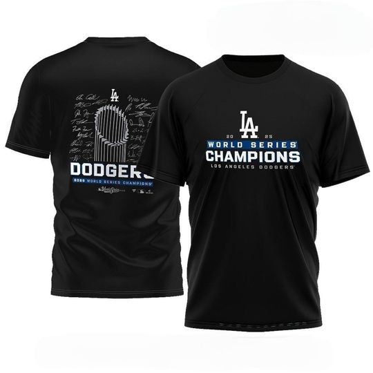 Discover Los Angeles Back-to-Back Champions 2025 T-Shirt, LA Dodgers Baseball Champion Tee