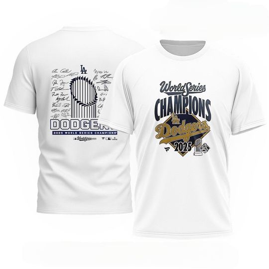 Discover LA Baseball Back to Back Champs 3D T-Shirt for Baseball Fans and Game Day, Champion 2025