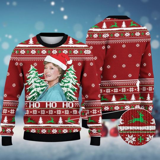 Discover The Stay Golden Ugly Sweater, Blanche Devereaux Christmas Sweater, Stay Golden Holiday Sweater, Ugly Xmas Sweater, Christmas Gift