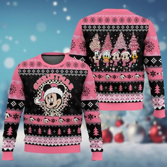 Discover Minnie Christmas Sweater, Minnie Mouse Ugly Sweater, Mickey And Friends Xmas Sweater, Cute Disney Mouse Woman Sweater, Disney Trip