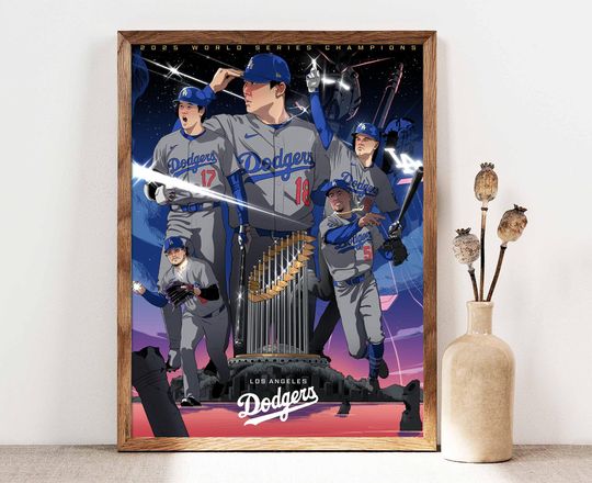 Discover Los Angeles Back 2 Back Champions Poster Canvas, 2025 LA Baseball  Champion Wall Art, Game Day Gift, 2025 Lets Go Los Angeles, Champion