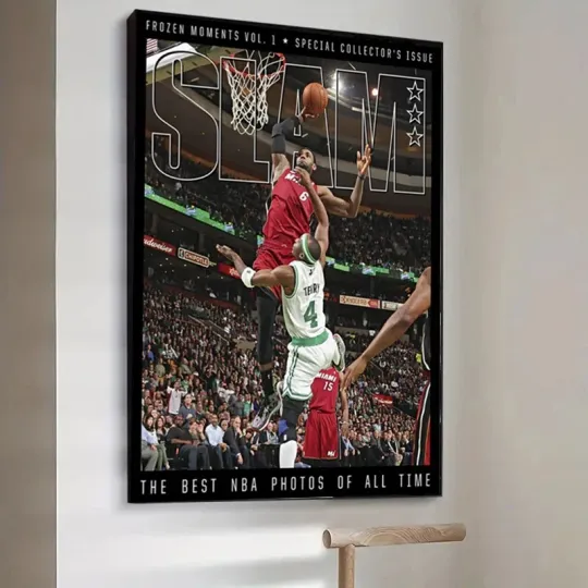 LeBron James LBJ Miami Heat NBA Slam Cover Poster