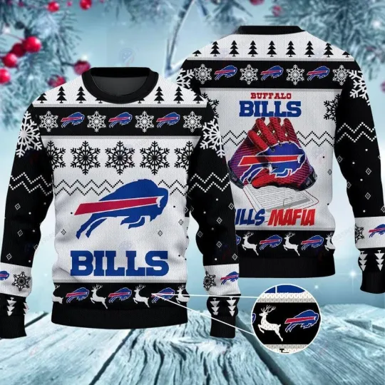 Discover Bills Mafia Christmas Ugly Sweater