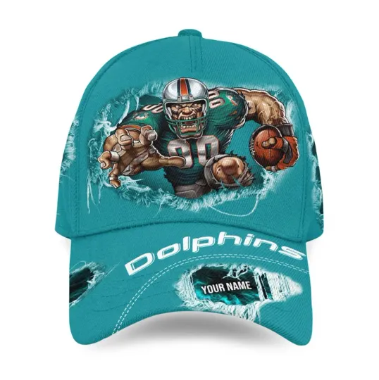 Discover Dolphins football Personalized Printed Classic Cap Gift For Fans