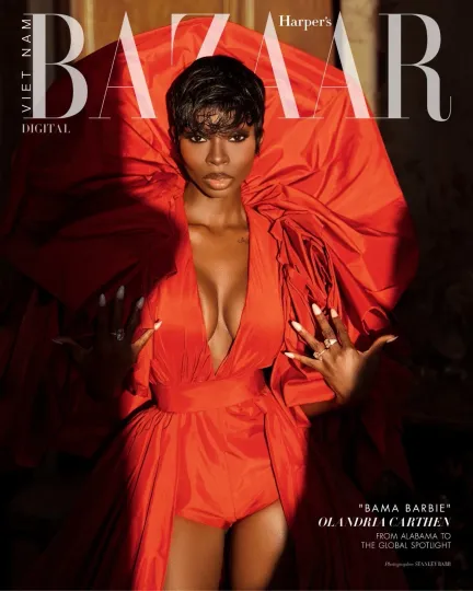 Discover Olandria Carthen graces the cover of Harper’s Bazaar Poster