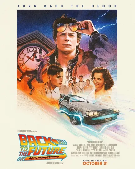 40th Anniversary Back to the Future Vertical Poster