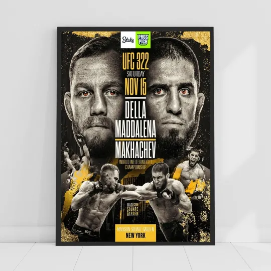 Della Maddalena vs Islam Makhachev UFC 284 Vertical Poster