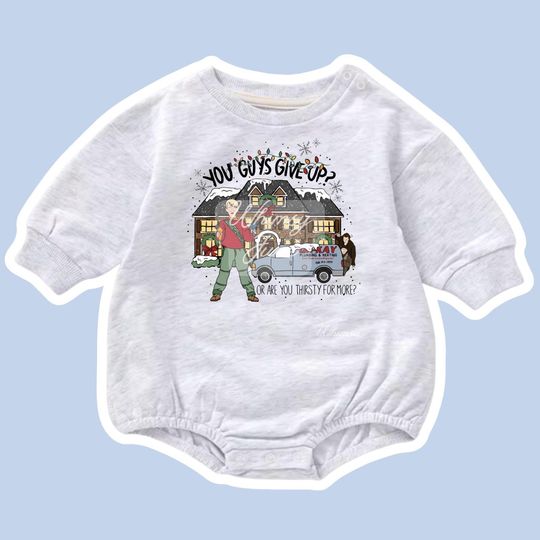 Discover Home Alone, McCallister Christmas Romper, You Give Up or Are You Thirsty for More, Family Matching Christmas, Adults, Kids, Toddlers, Babies