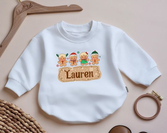 Discover Personalized My 1st Christmas Tractor Romper, Custom Name Christmas Bodysuit, Baby Winter Outfit, Baby Xmas Clothes, Baby Shower Gift
