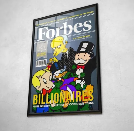 Discover Forbes Billionaire Print Poster Wall Art Framed Home Decor Modern Art Mr Burns