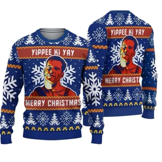 Discover Die Hard Bruce Willis Christmas Movie Ugly Christmas Sweater
