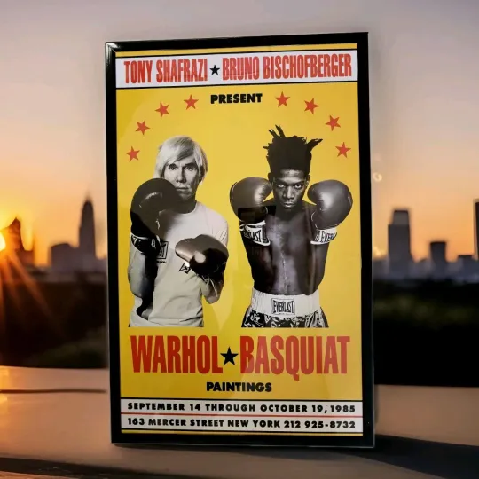 Discover Andy Warhol J Michel Bsq New York 1985 Vertical Framed Poster