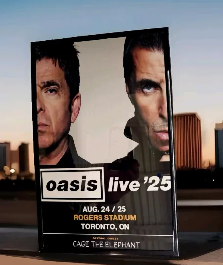 Oasis 25th Anniversary Tour Toronto Framed Concert Poster