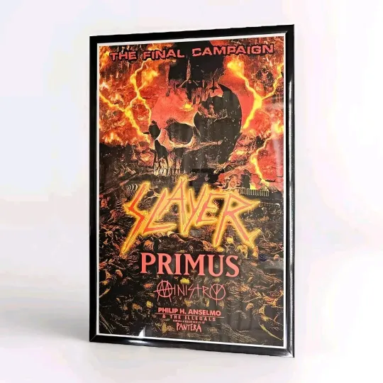 Discover Slayer The Final Campaign Framed Concert Poster
