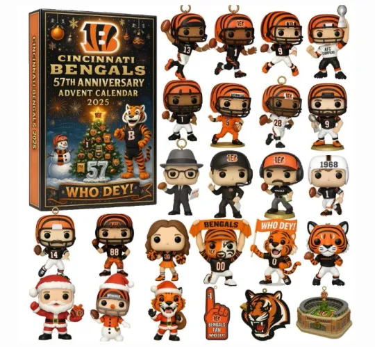 Discover Bengals 57th Anniversary 2D Advent Calendar 2025, Gift For Christmas