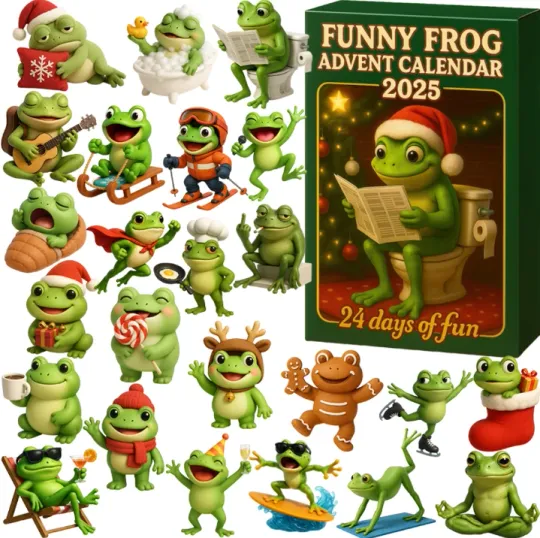 Discover Frog Advent Calendar 2D Gift For Christmas, Home & Living Decor