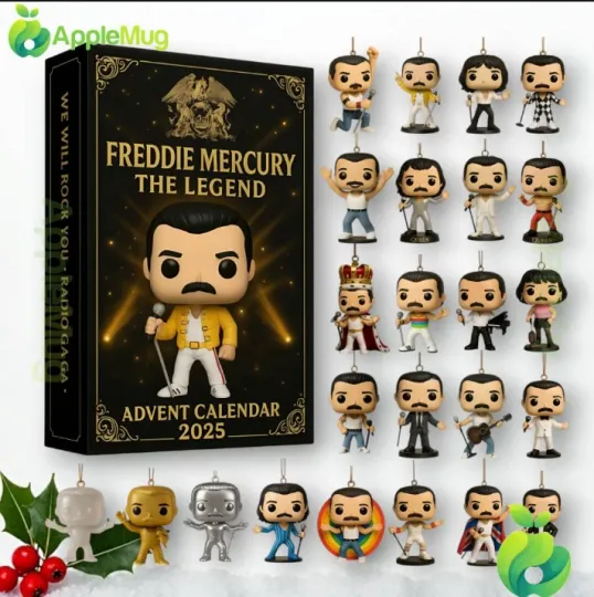 Discover Freddie Mercury The Legend 2D Advent Calendar 2025, Gift For Christmas