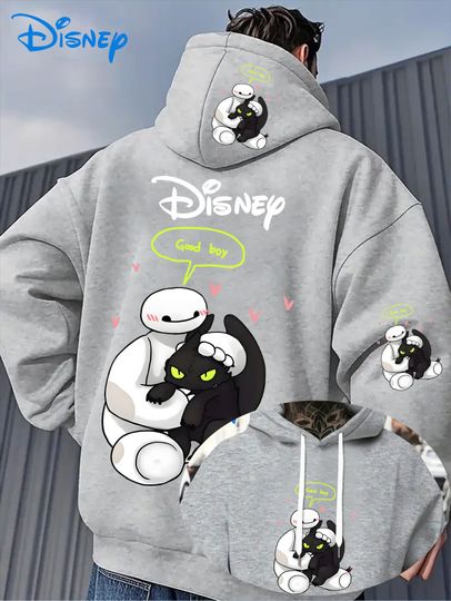Discover Disney Big Hero 6 Baymax Hoodie - Men's and Women's Loose Long Sleeve Hoodie Hoodie Pullover for Sports Fashion