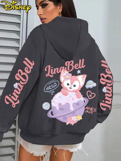 Discover Disney LinaBell Ice Cream Planet Love Hoodie Women's Pullover Sweatshirt Printed Cartoon Fashion New Style